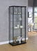 Delphinium Black/Clear 5-Shelf Glass Curio Cabinet - 950170 - Vega Furniture