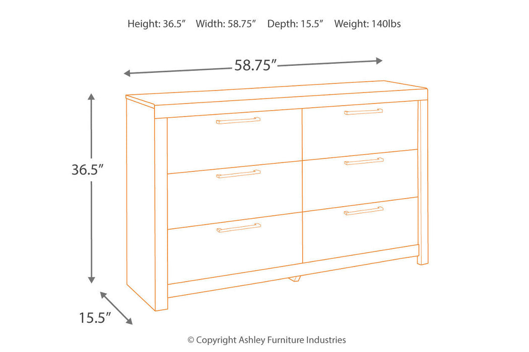 Derekson Multi Gray Dresser - B200-31 - Vega Furniture