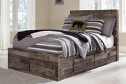 Derekson Multi Gray Full Panel Bed with 6 Storage Drawers - SET | B100-12 | B200-50(2) | B200-84S | B200-87 - Vega Furniture