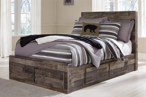 Derekson Multi Gray Full Panel Bed with 6 Storage Drawers - SET | B100-12 | B200-50(2) | B200-84S | B200-87 - Vega Furniture