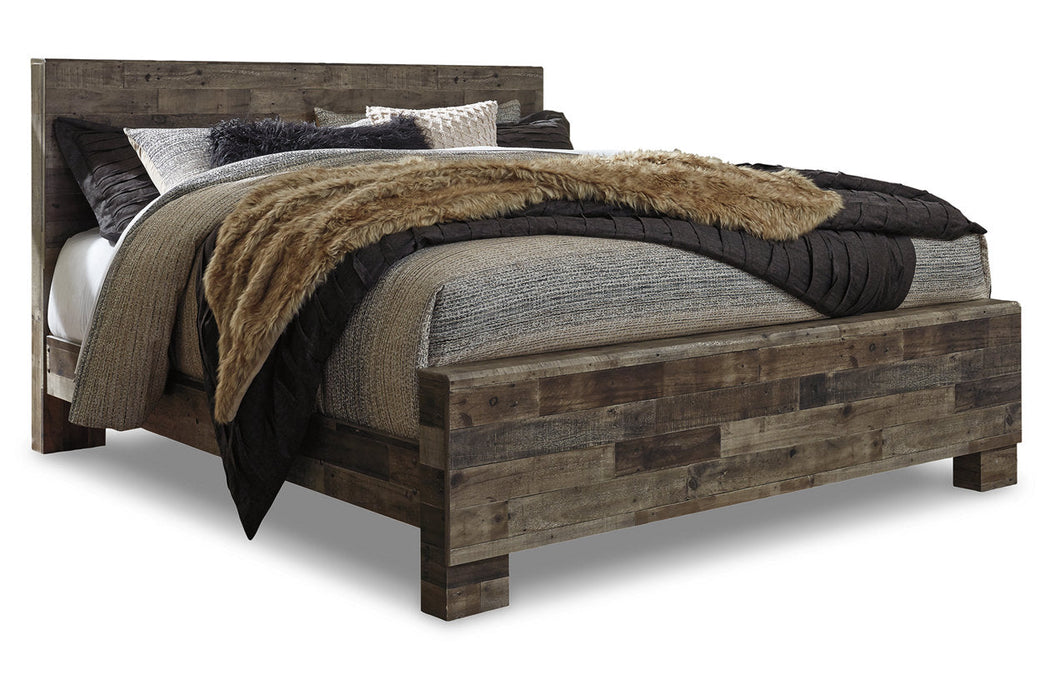 Derekson Multi Gray King Panel Bed - SET | B200-56 | B200-58 | B200-97 - Vega Furniture