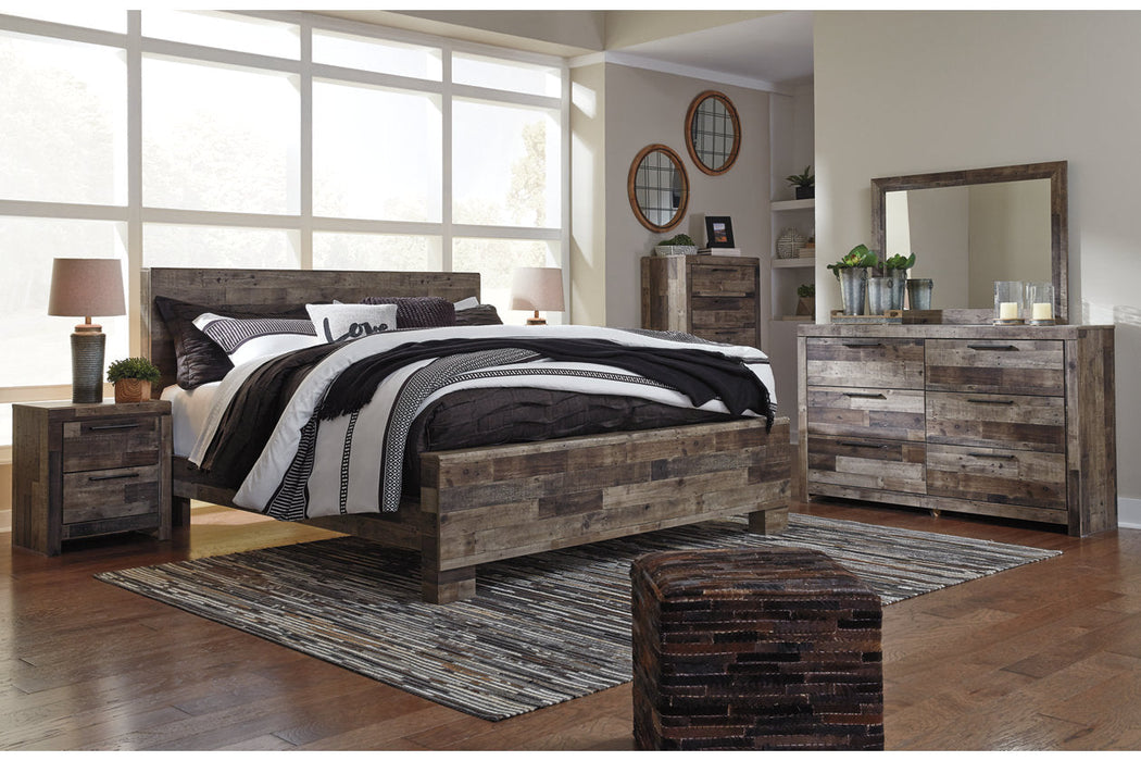 Derekson Multi Gray King Panel Bed - SET | B200-56 | B200-58 | B200-97 - Vega Furniture