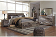 Derekson Multi Gray King Panel Bed with 2 Storage Drawers - SET | B100-14 | B200-58 | B200-56S | B200-95 - Vega Furniture