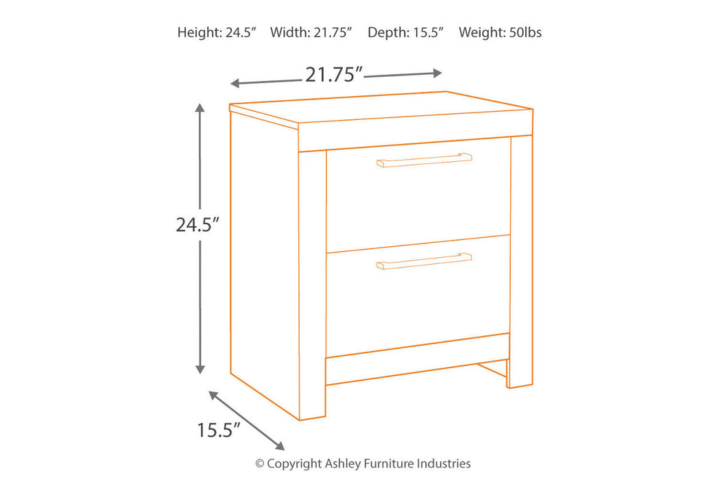 Derekson Multi Gray Nightstand - B200-92 - Vega Furniture