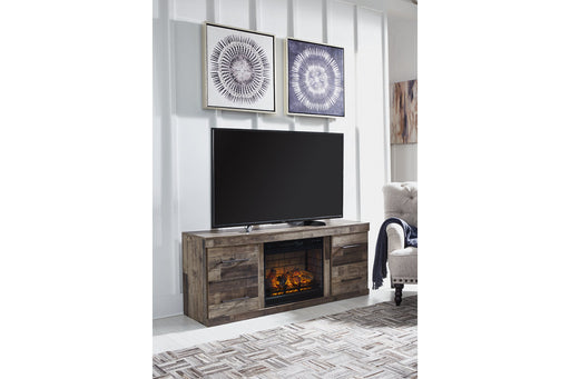 Derekson Multi Gray TV Stand with Electric Fireplace - SET | EW0200-268 | W100-101 - Vega Furniture
