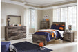 Derekson Multi Gray Twin Panel Bed - SET | B200-52 | B200-53 | B200-83 - Vega Furniture