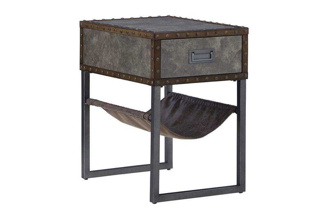 Derrylin Brown Chairside End Table - T973-7 - Vega Furniture