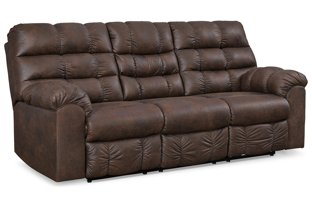 Derwin Nut Reclining Sofa with Drop Down Table - 2840189 - Vega Furniture