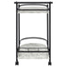 Desiree Black Rack Bar Cart with Casters - 181376 - Vega Furniture