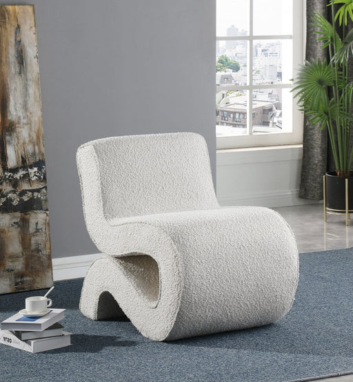 Desiree Cream Boucle Fabric Accent Chair - 599Cream - Vega Furniture