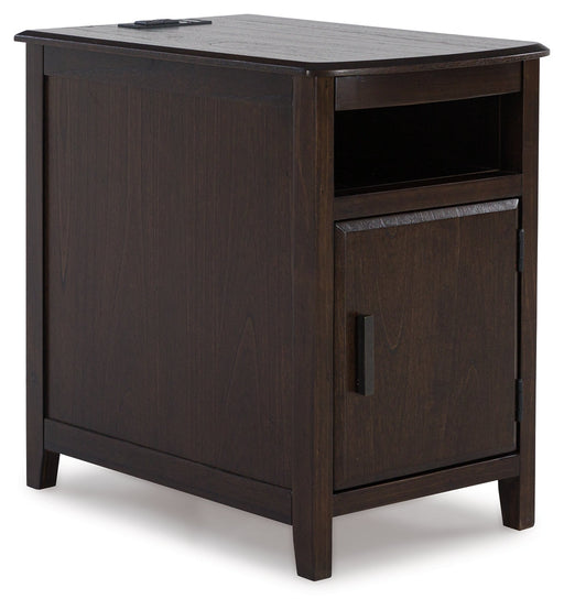 Devonsted Dark Brown Chairside End Table - T310-217 - Vega Furniture
