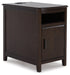 Devonsted Dark Brown Chairside End Table - T310-217 - Vega Furniture