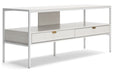 Deznee White 60" TV Stand - W162-68 - Vega Furniture