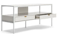 Deznee White 60" TV Stand - W162-68 - Vega Furniture