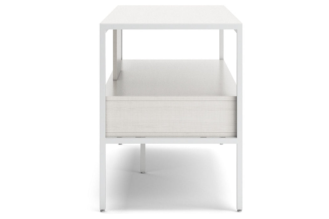 Deznee White 60" TV Stand - W162-68 - Vega Furniture