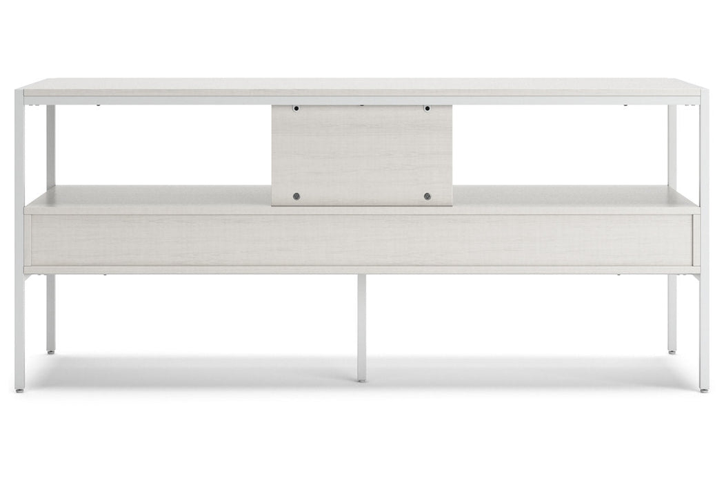 Deznee White 60" TV Stand - W162-68 - Vega Furniture