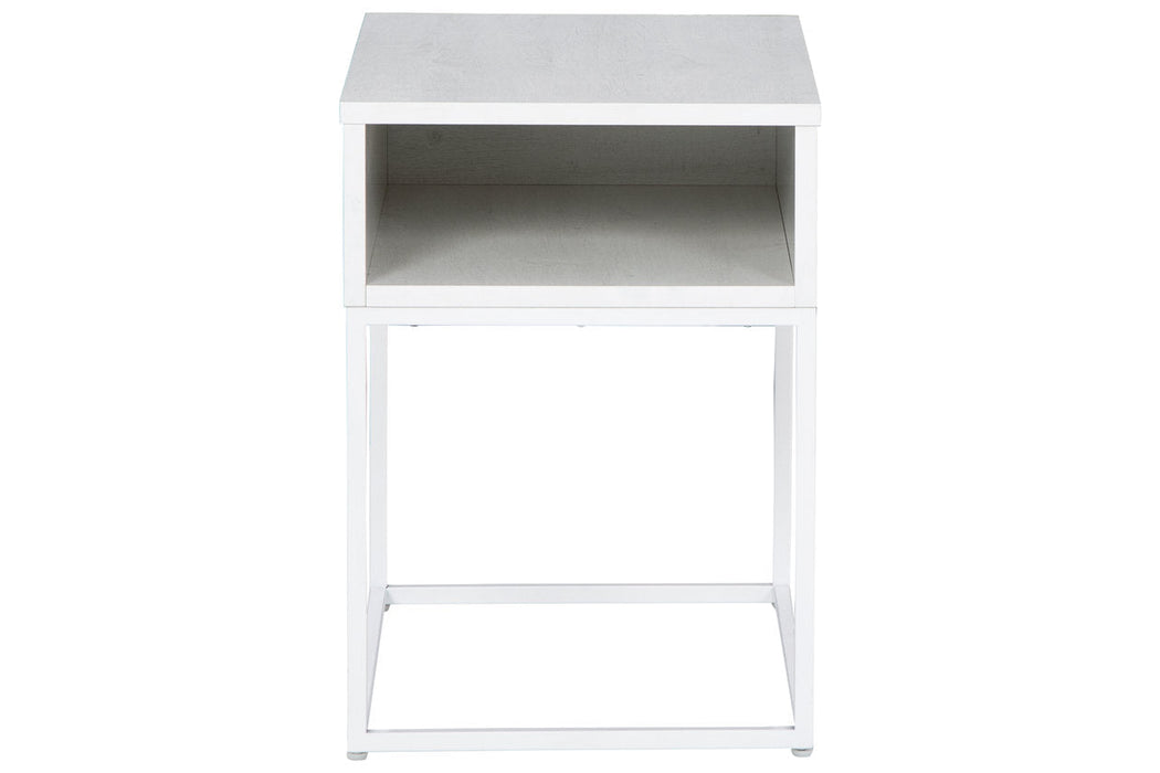 Deznee White End Table - T162-3 - Vega Furniture