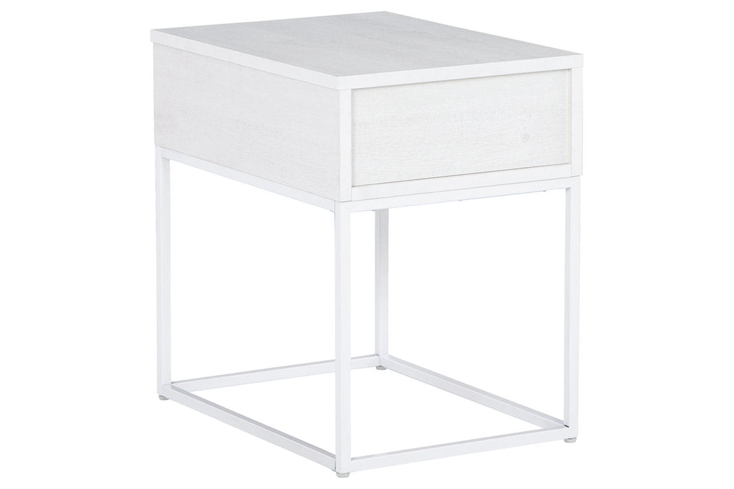 Deznee White End Table - T162-3 - Vega Furniture