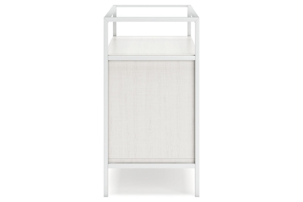 Deznee White Small Bookcase - H162-16 - Vega Furniture