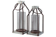 Diedrick Gray/Black Lantern, Set of 2 - A2000346 - Vega Furniture