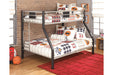 Dinsmore Black/Gray Twin over Full Bunk Bed - B106-56 - Vega Furniture