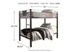 Dinsmore Black/Gray Twin over Twin Bunk Bed with Ladder - B106-59 - Vega Furniture