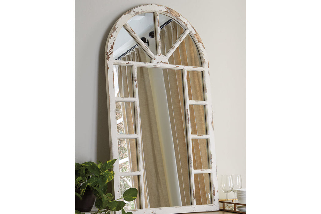 Divakar Antique White Accent Mirror - A8010069 - Vega Furniture