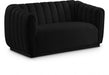 Dixie Black Velvet Loveseat - 674Black-L - Vega Furniture