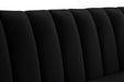 Dixie Black Velvet Loveseat - 674Black-L - Vega Furniture