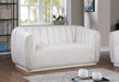 Dixie Cream Velvet Loveseat - 674Cream-L - Vega Furniture