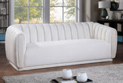 Dixie Cream Velvet Sofa - 674Cream-S - Vega Furniture