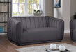 Dixie Grey Velvet Loveseat - 674Grey-L - Vega Furniture