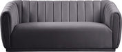 Dixie Grey Velvet Sofa - 674Grey-S - Vega Furniture