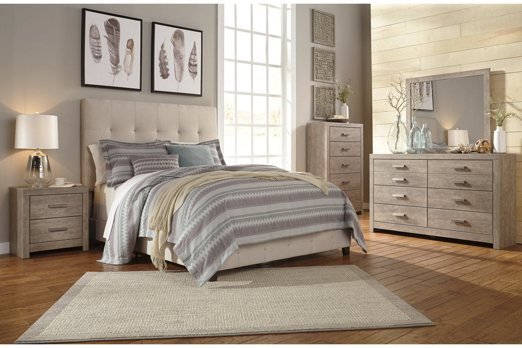 Dolante Beige Queen Upholstered Bed - B130-581 - Vega Furniture