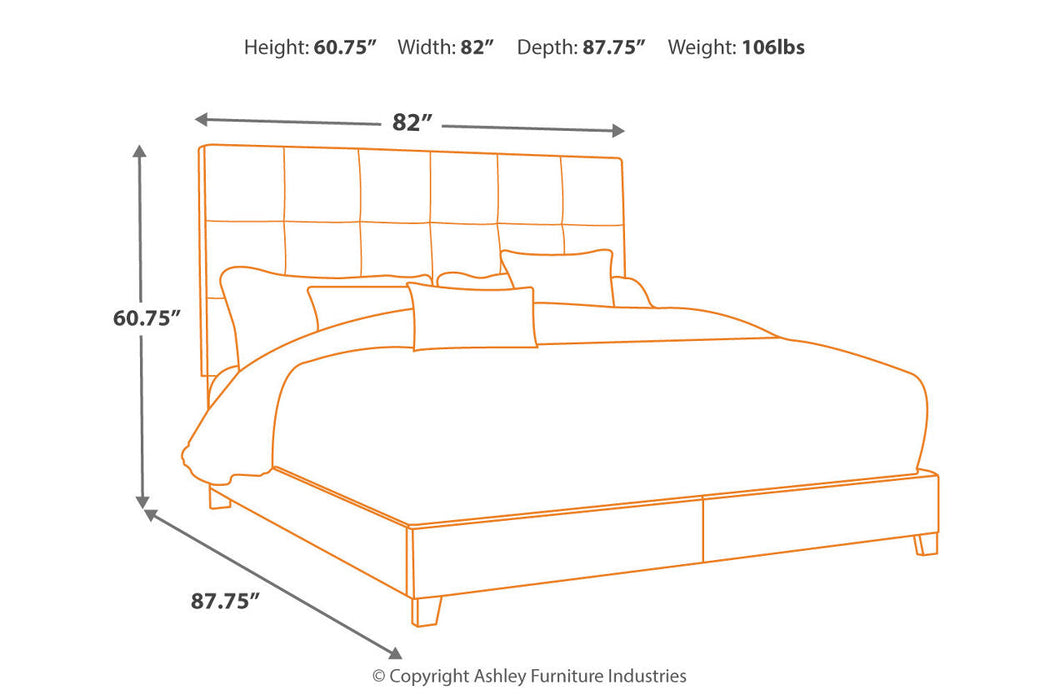 Dolante Gray King Upholstered Bed - B130-382 - Vega Furniture