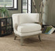 Dominic White/Weathered Gray Barrel Back Accent Chair - 902559 - Vega Furniture