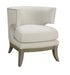 Dominic White/Weathered Gray Barrel Back Accent Chair - 902559 - Vega Furniture