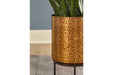 Donisha Antique Brass Finish Planter, Set of 2 - A2000407 - Vega Furniture
