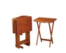 Donna Golden Brown 5-Piece Tray Table Set - 5199 - Vega Furniture