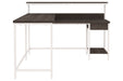 Dorrinson Two-tone Home Office L-Desk with Storage - H287-24 - Vega Furniture