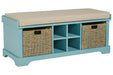 Dowdy Teal Storage Bench - A3000121 - Vega Furniture