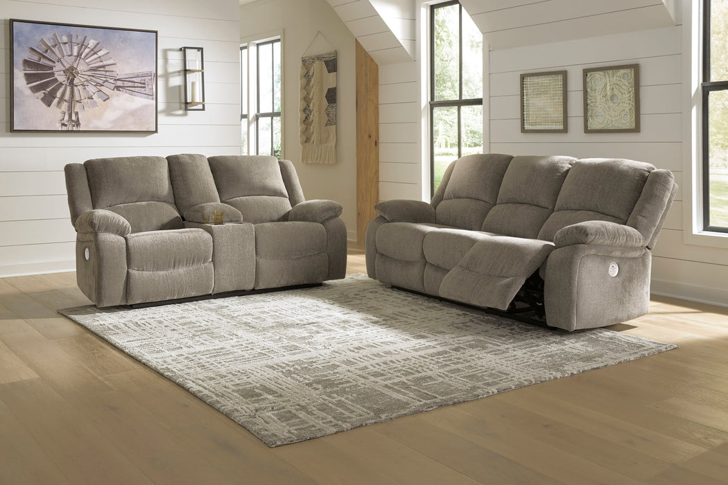 Draycoll Pewter Power Reclining Living Room Set - SET | 7650587 | 7650596 - Vega Furniture