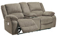 Draycoll Pewter Power Reclining Loveseat with Console - 7650596 - Vega Furniture