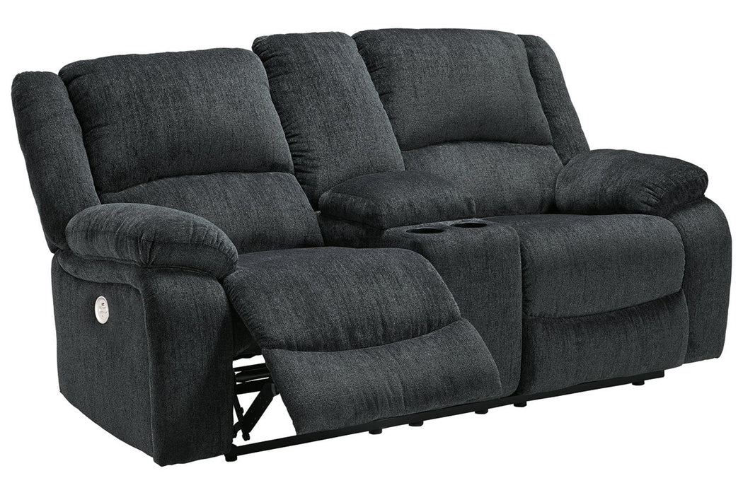 Draycoll Slate Power Reclining Loveseat with Console - 7650496 - Vega Furniture