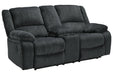 Draycoll Slate Reclining Loveseat with Console - 7650494 - Vega Furniture