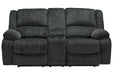 Draycoll Slate Reclining Loveseat with Console - 7650494 - Vega Furniture