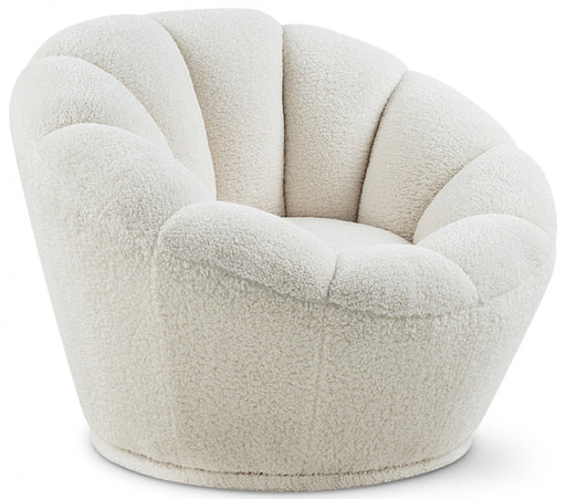 Dream White Faux Sheepskin Fur Accent Chair - 514Fur - Vega Furniture