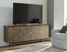 Dreggan Brown/Gold Finish Accent Cabinet - A4000577 - Vega Furniture