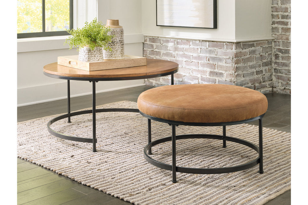 Drezmoore Light Brown/Black Nesting Coffee Table, Set of 2 - T163-22 - Vega Furniture