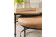 Drezmoore Light Brown/Black Nesting Coffee Table, Set of 2 - T163-22 - Vega Furniture